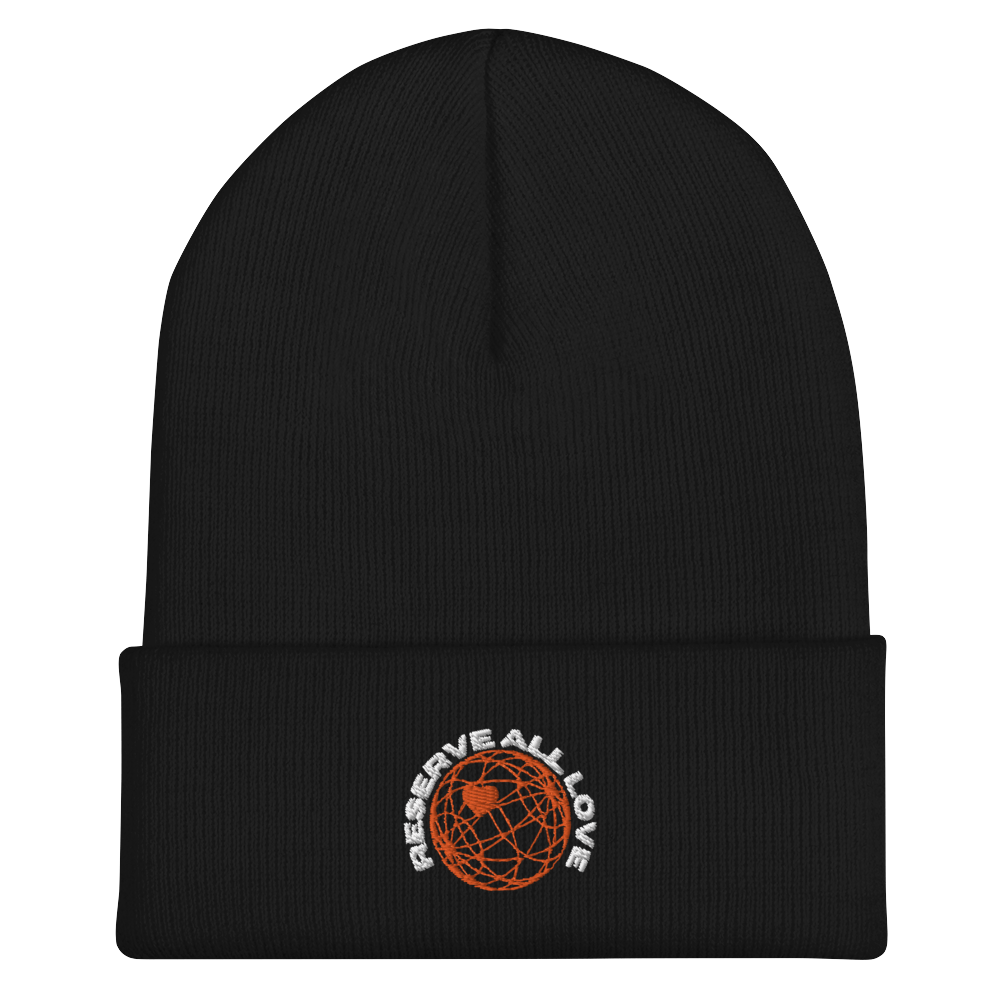 Reserve All Love Orange Cuffed Beanie