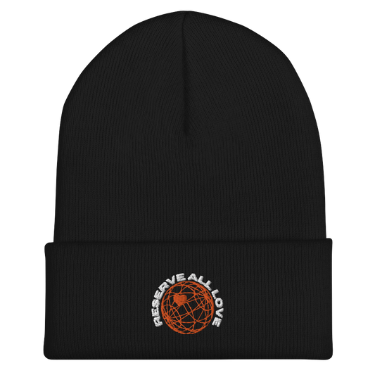 Reserve All Love Orange Cuffed Beanie