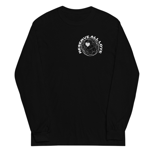 Reserve All Love Black and White Long Sleeve Shirt