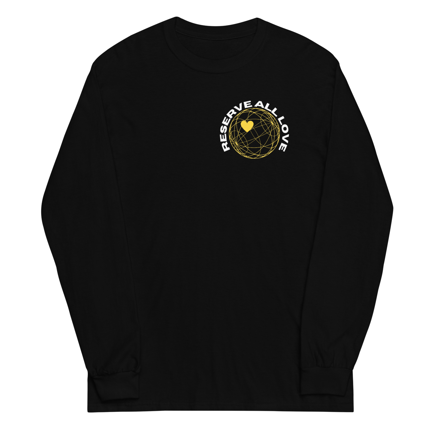 Reserve All Love Black and Yellow Long Sleeve Shirt