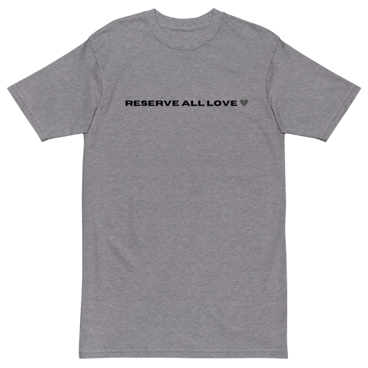 Reserve All Love Light Grey and Black Tee