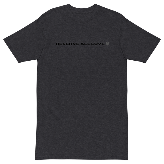 Reserve All Love Dark Grey and Black Tee