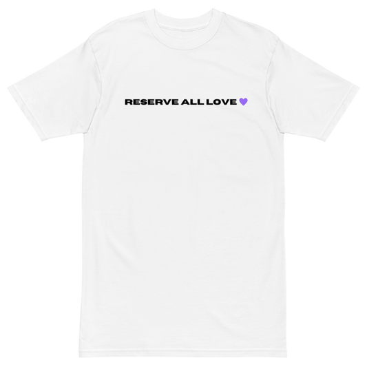 Reserve All Love White and Purple Tee