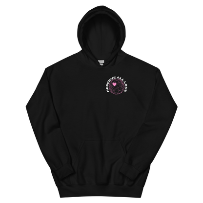 Reserve All Love Black and Pink Hoodie