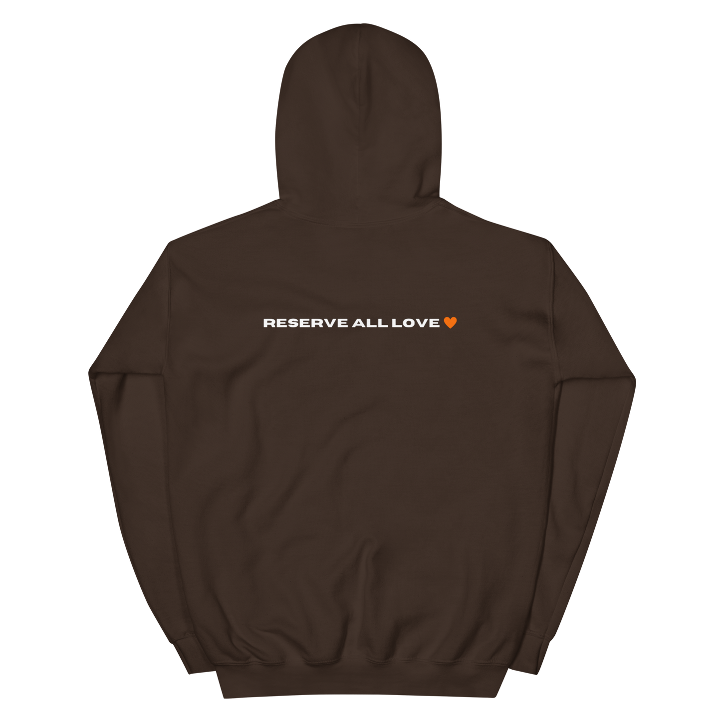 Reserve All Love Brown and Orange Hoodie