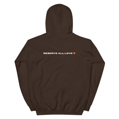 Reserve All Love Brown and Orange Hoodie