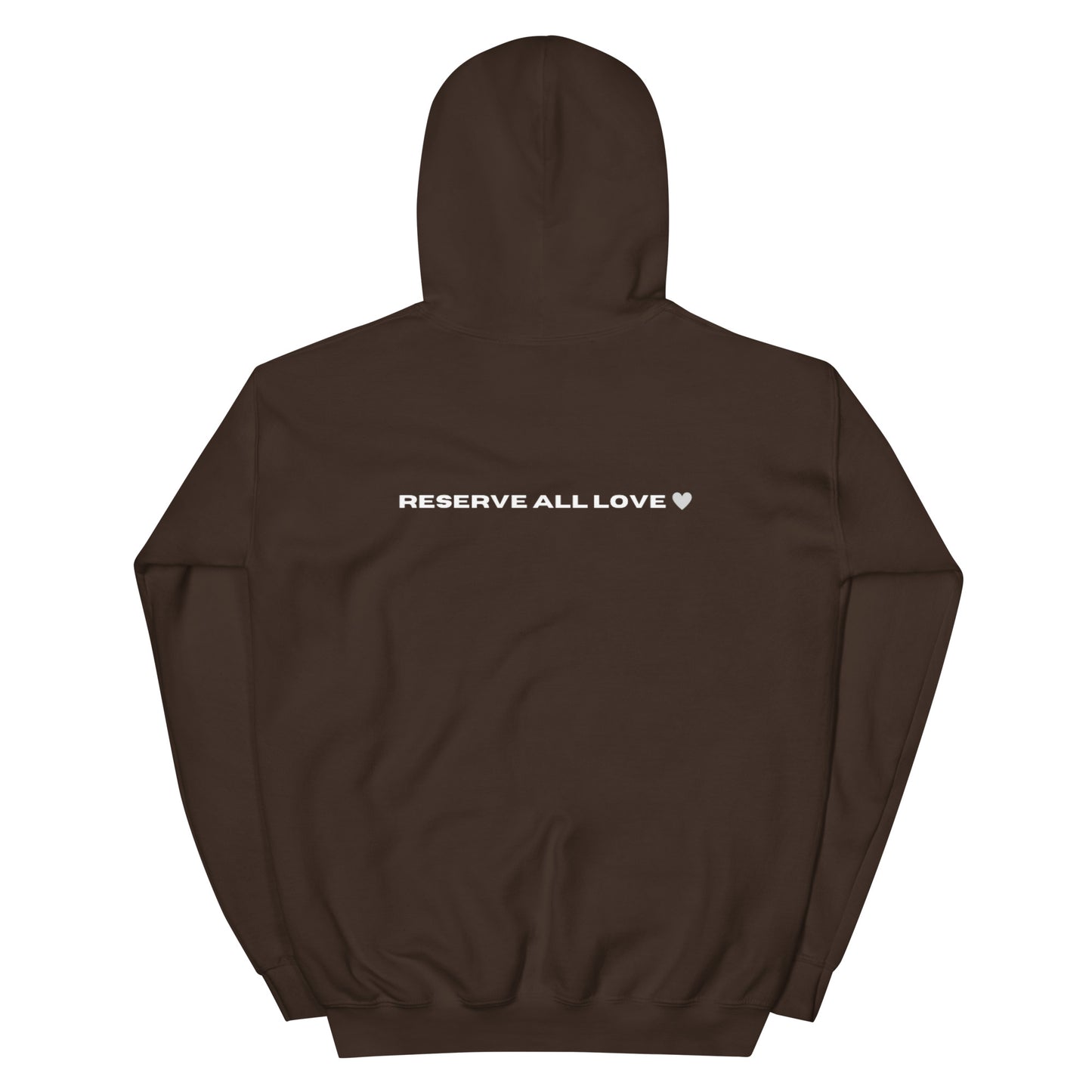 Reserve All Love Brown and White Hoodie