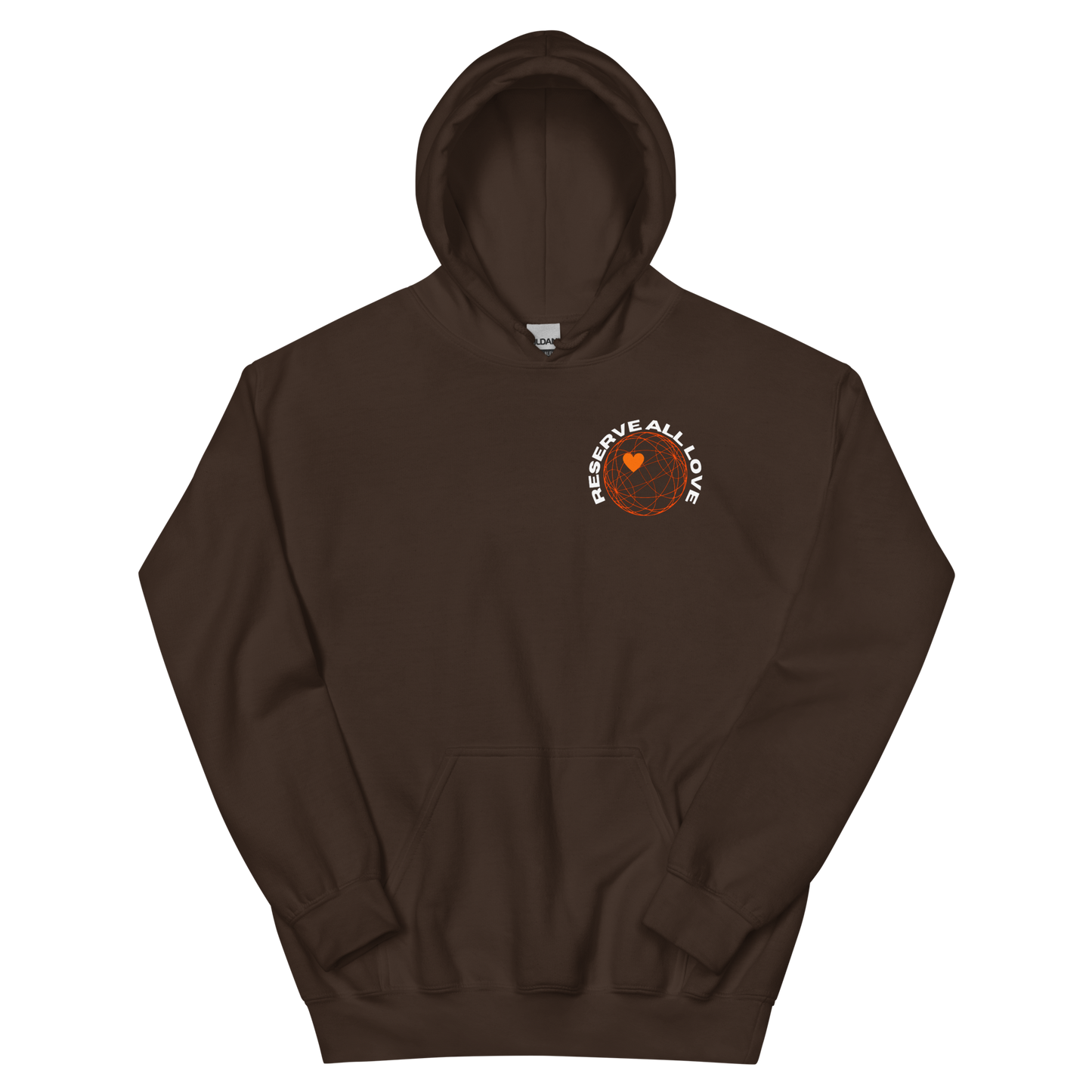 Reserve All Love Brown and Orange Hoodie