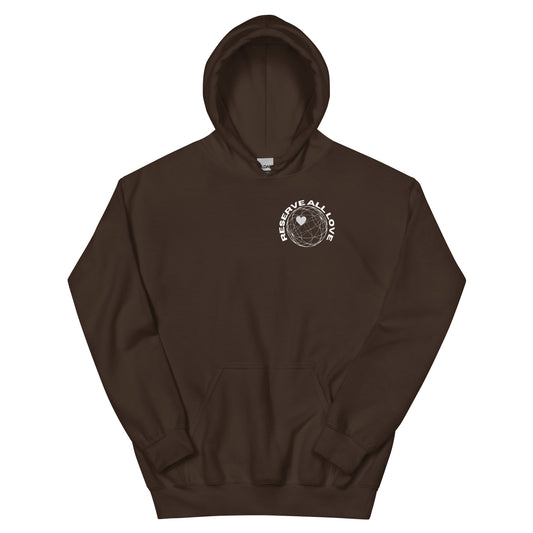 Reserve All Love Brown and White Hoodie