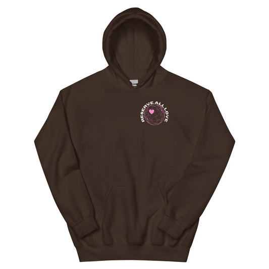 Reserve All Love Brown and Pink Hoodie