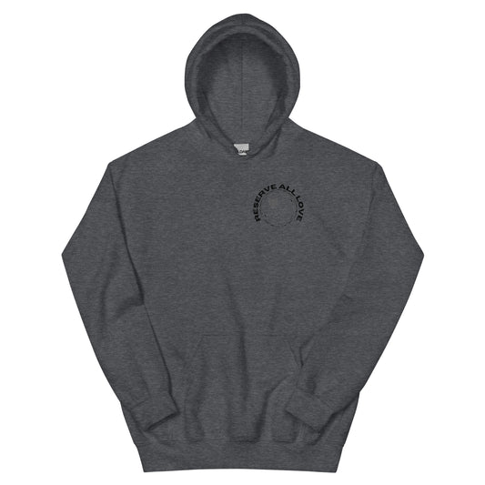 Reserve All Love Dark Grey and Black Hoodie