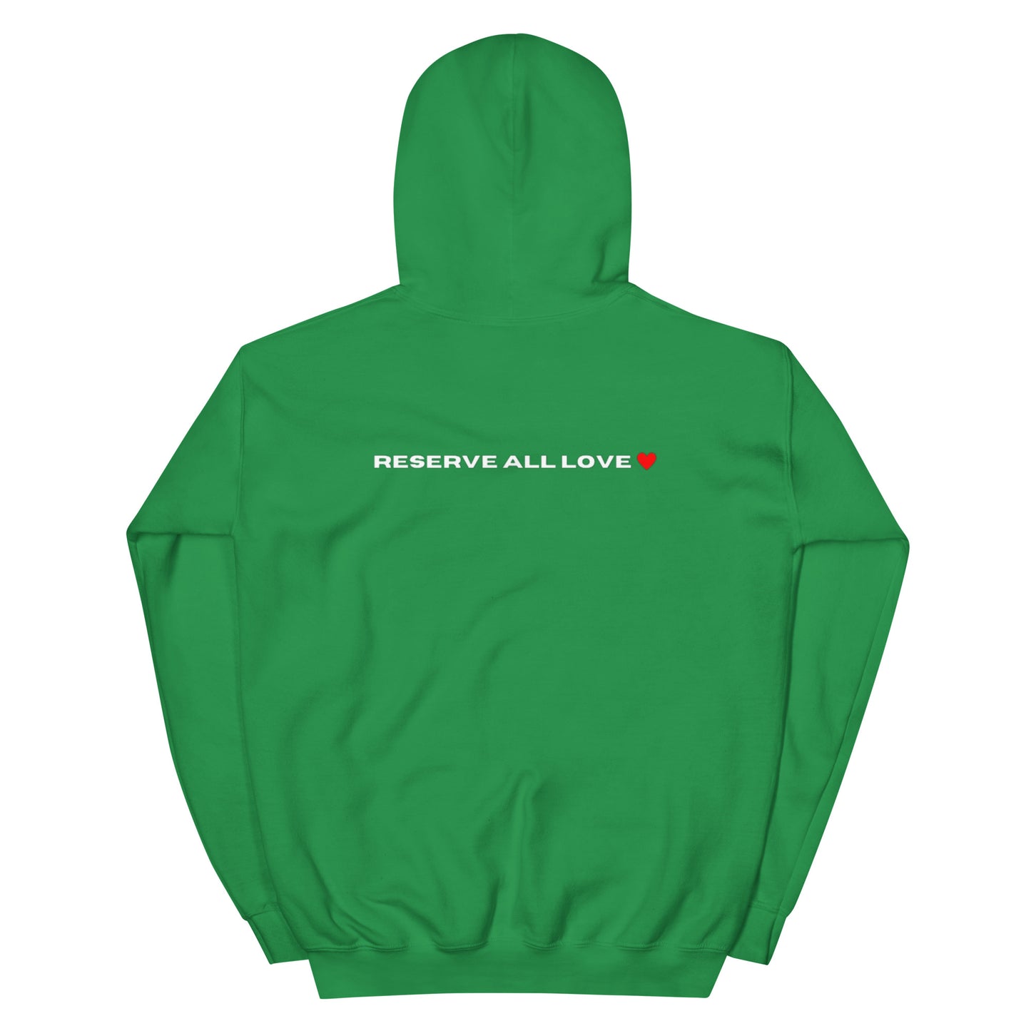 Reserve All Love Green and Red Hoodie