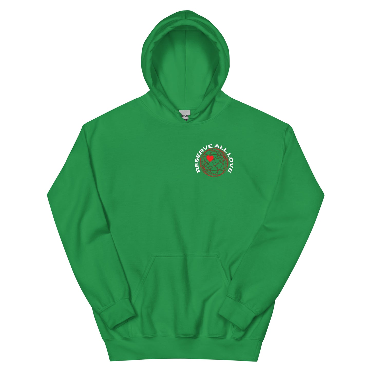 Reserve All Love Green and Red Hoodie