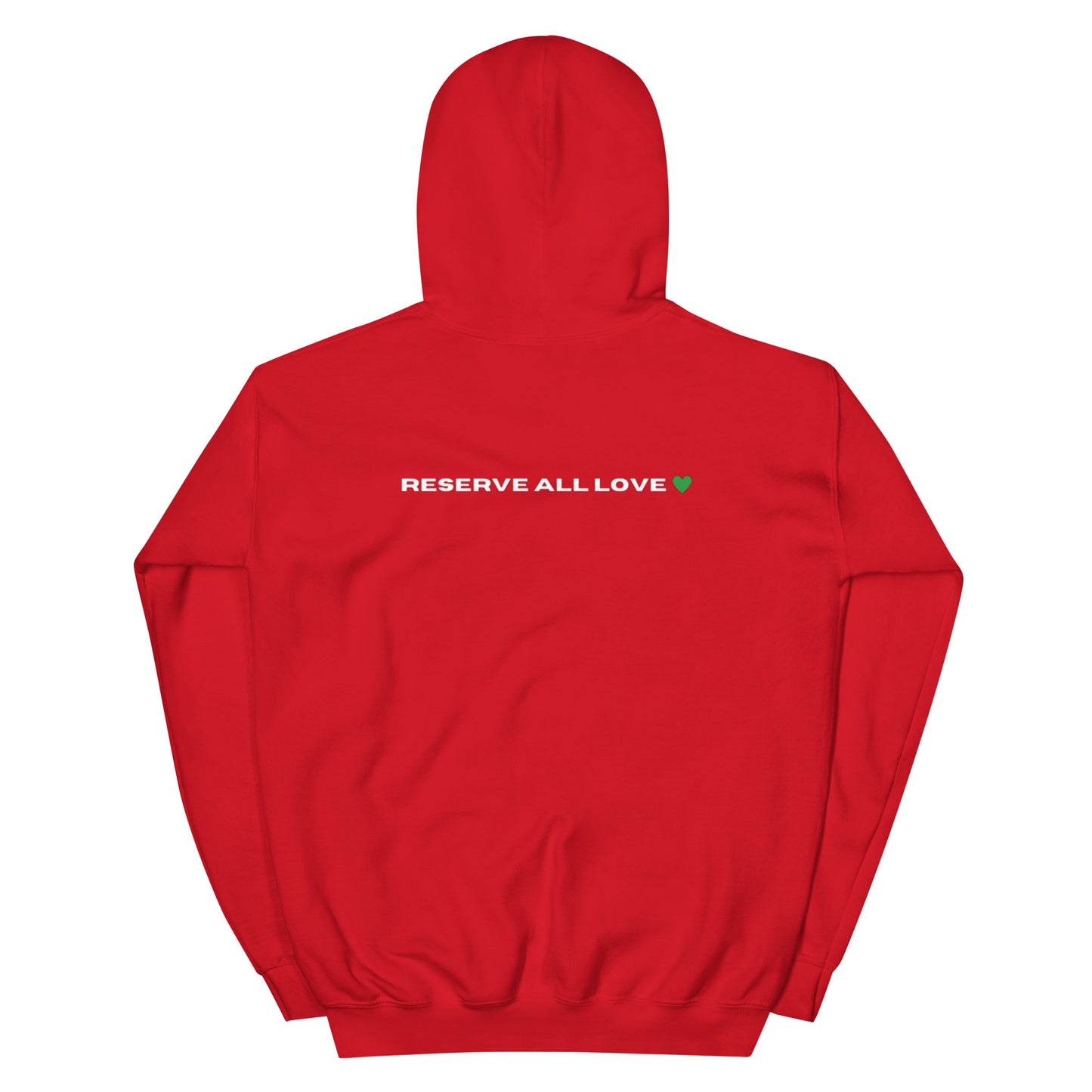 Reserve All Love Red and Green Hoodie