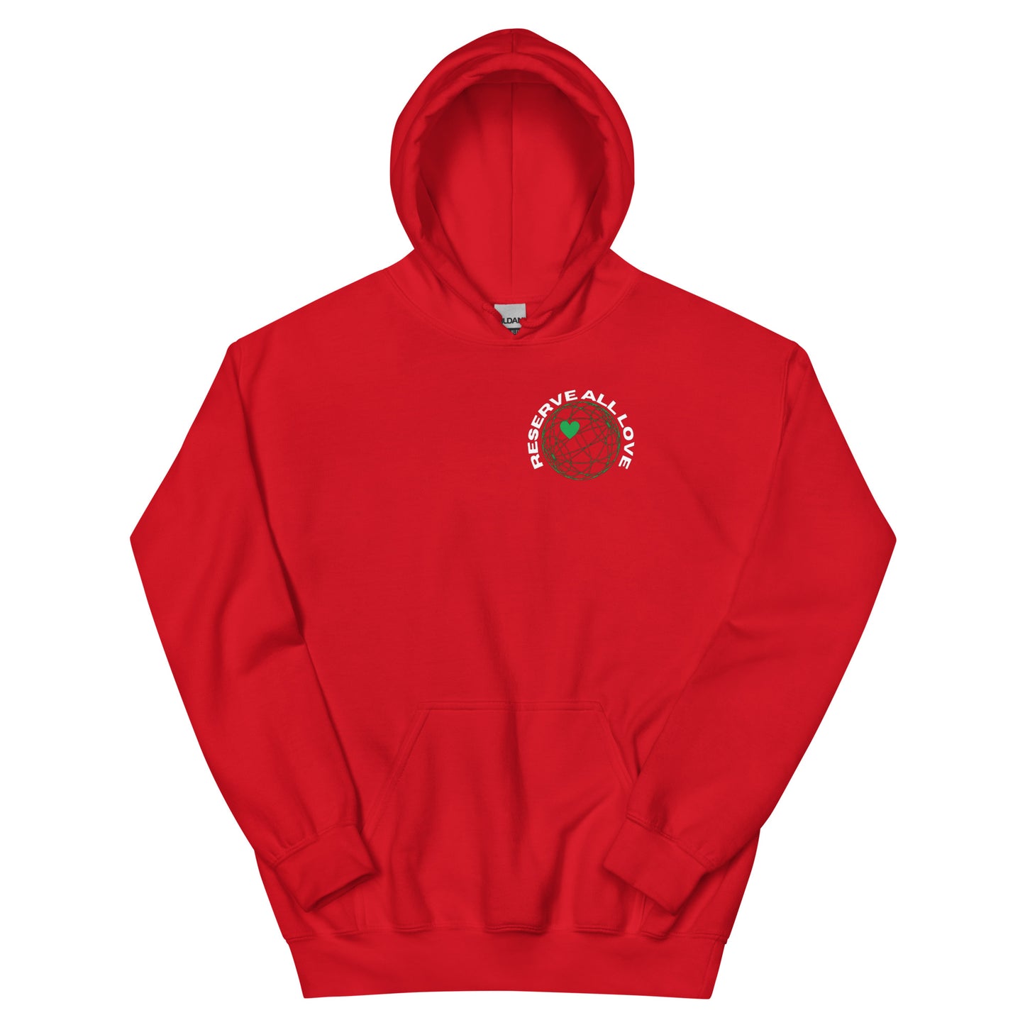 Reserve All Love Red and Green Hoodie