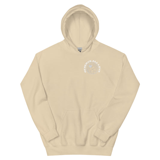 Reserve All Love Beige and White Hoodie