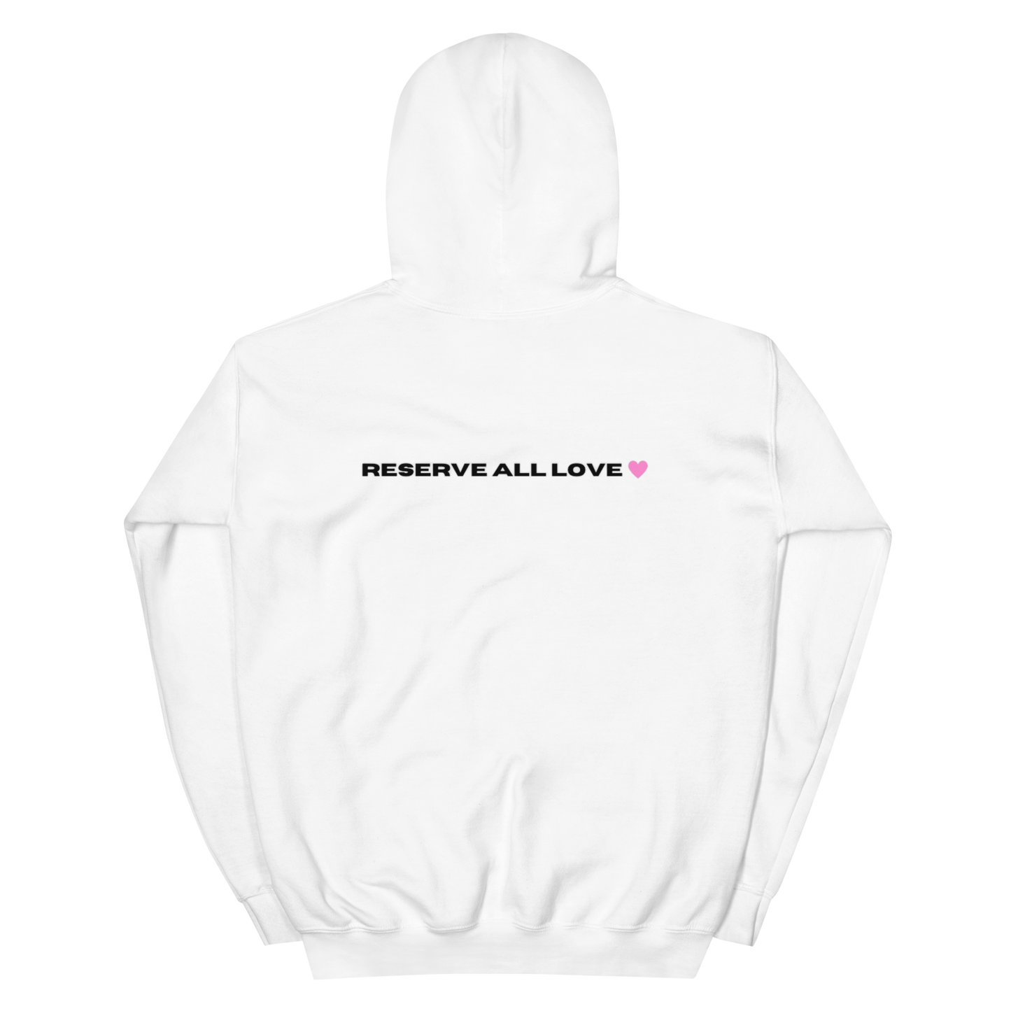 Reserve All Love White and Pink Hoodie