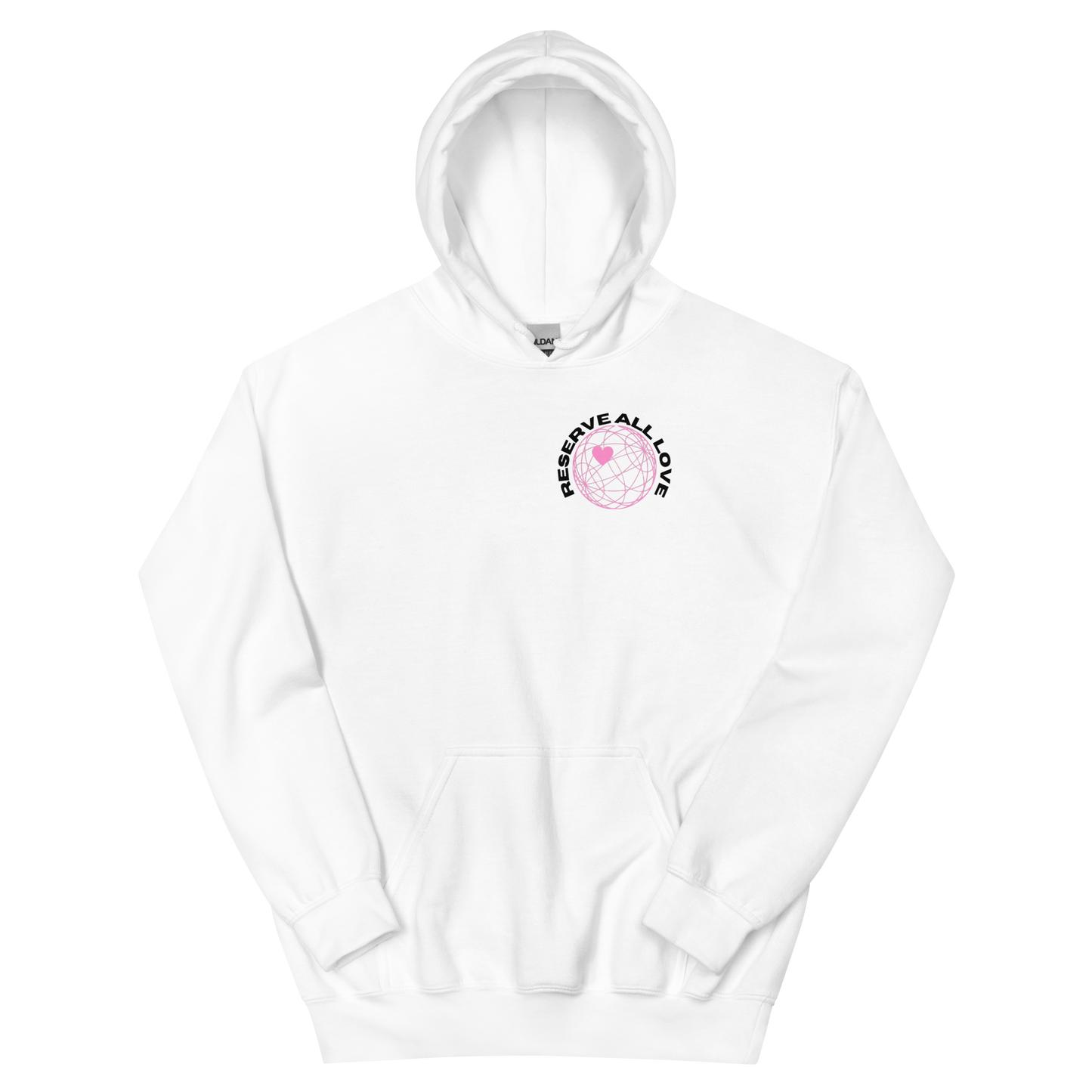 Reserve All Love White and Pink Hoodie