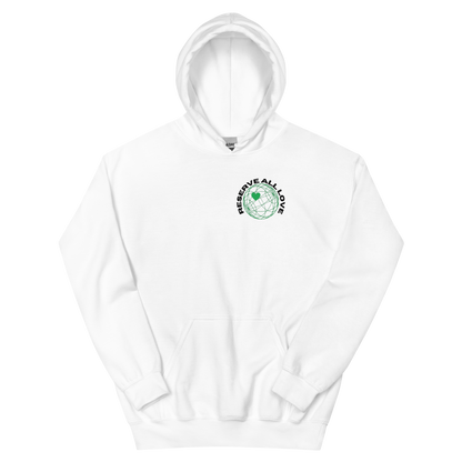 Reserve All Love White and Green Hoodie