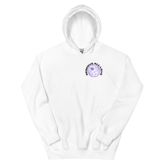 Reserve All Love White and Purple Hoodie